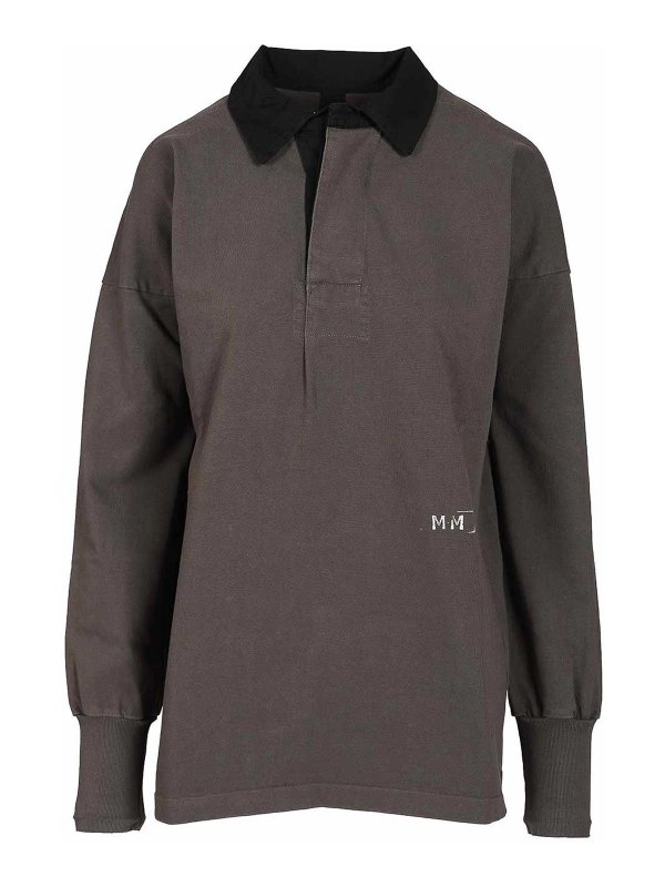 Maison Margiela: polo shirts - Cotton Piqu Polo Shirt