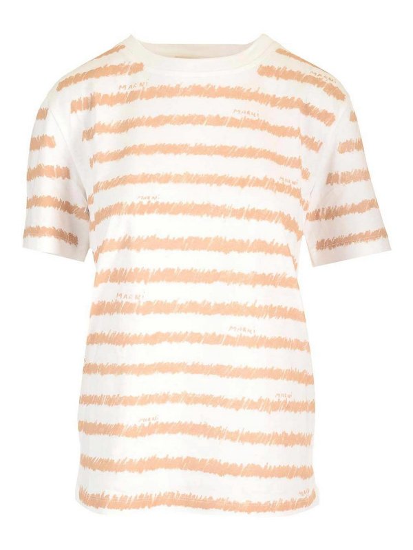 Marni: Tシャツ - Tシャツ - 白