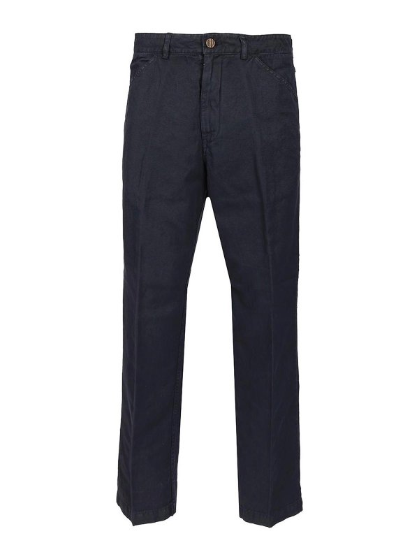 ORIGINAL VINTAGE STYLE: Trousers Shorts - Cotton And Linen Blend Trousers