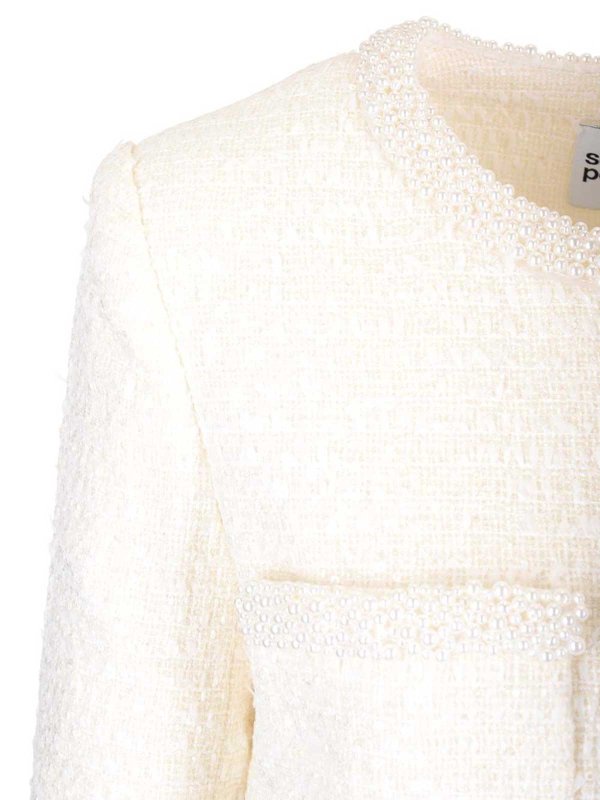 The Best Shops Self Portrait: Casualjacke - Weiß