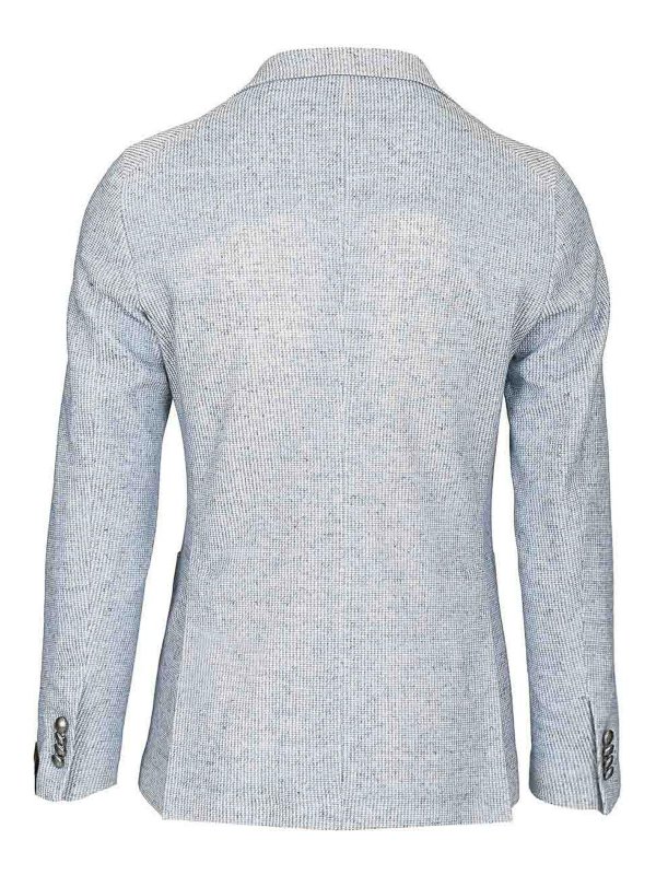 TAGLIATORE: blazers online - Cotton And Linen Jersey Blazer