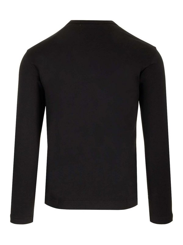 COMME DES GARCONS: Strickpullover mit Rundhalsausschnitt online - Rundhalspullover - Schwarz