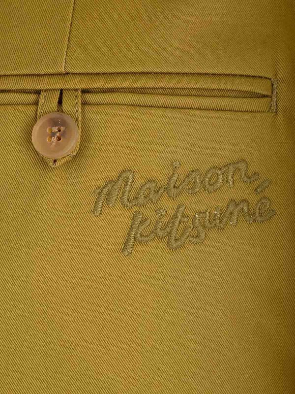 Cotton Chino Trousers shop online: MAISON KITSUNÉ