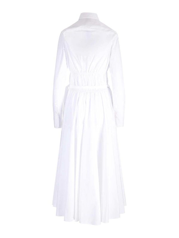 PATOU: maxi dresses online - Cotton Midi Shirt Dress