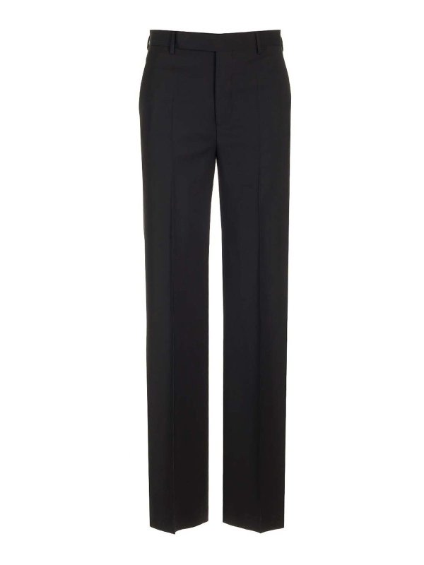 RICK OWENS: Trousers Shorts - Straight Wool Trousers