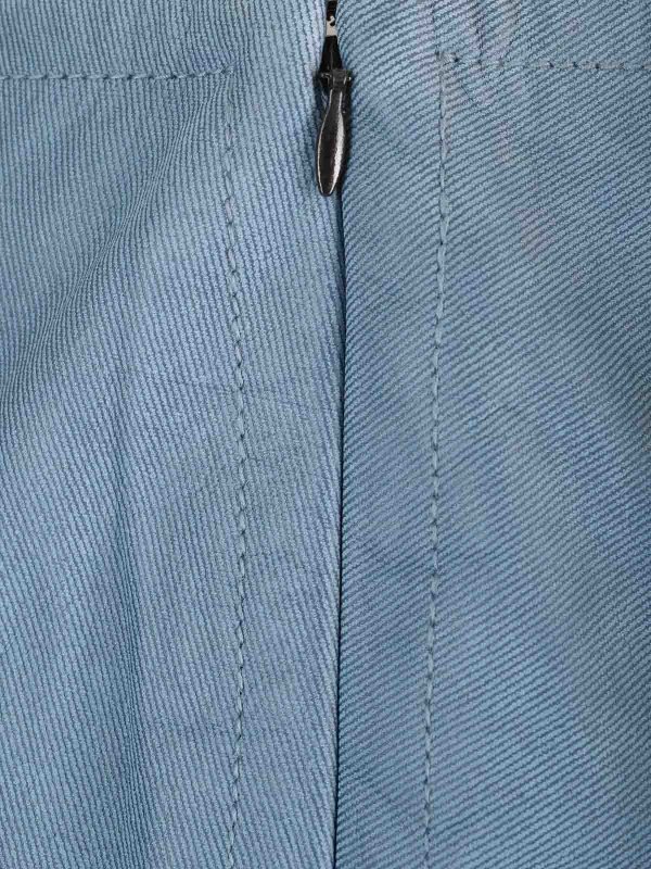 膝丈/ミディスカート - ライトブルー shop online: STAND STUDIO