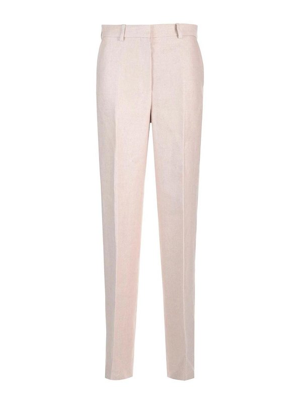 Theory: Trousers Shorts online - High-Waisted Trousers In Linen Twill