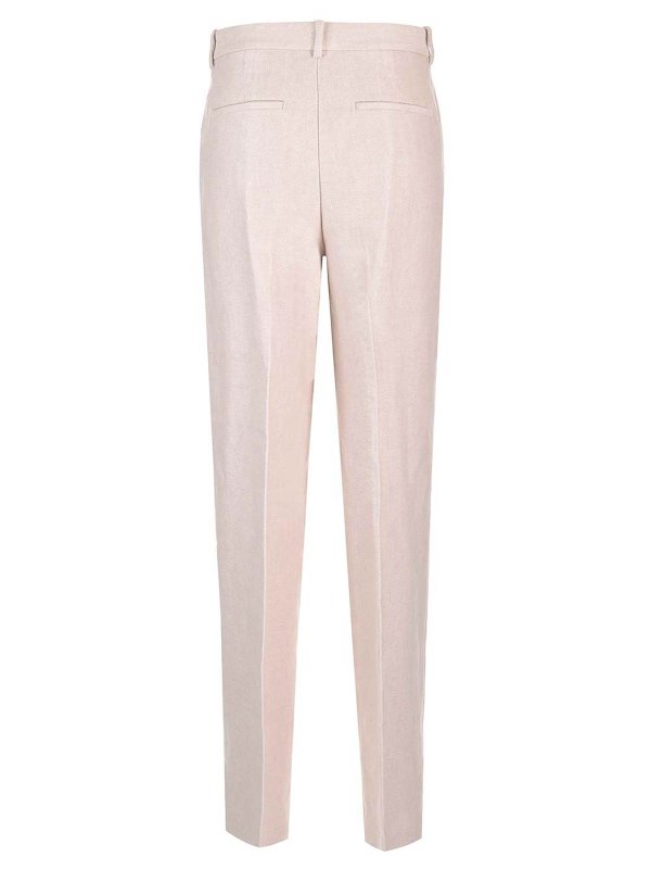 The Best Shops Theory: Trousers Shorts - High-Waisted Trousers In Linen Twill