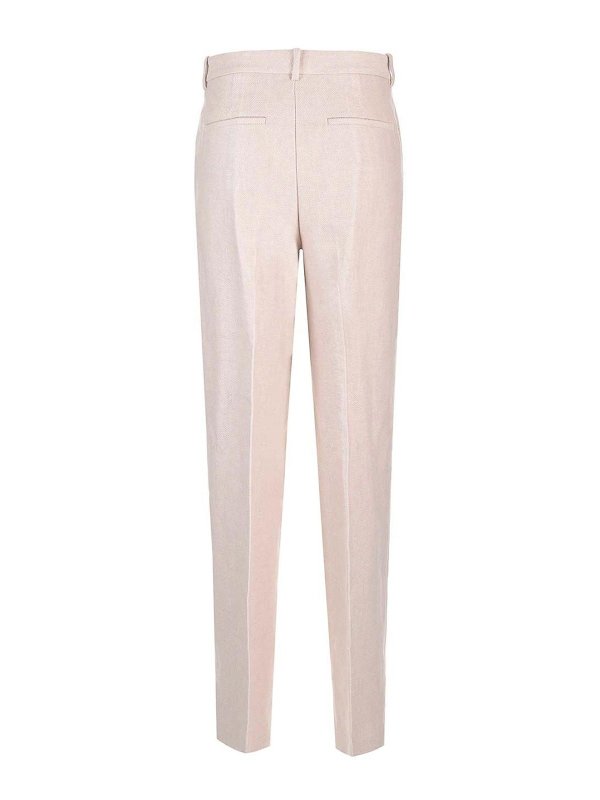 High-Waisted Trousers In Linen Twill shop online: Theory