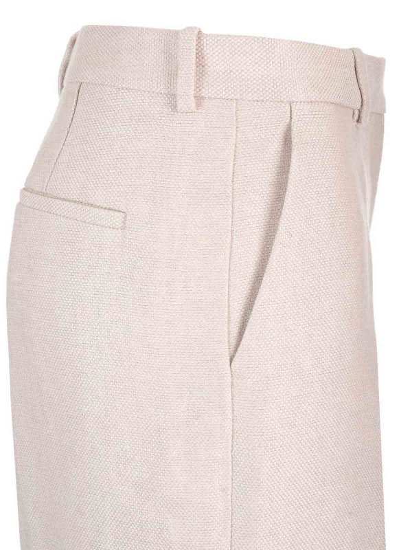Trousers Shorts shop online High-Waisted Trousers In Linen Twill