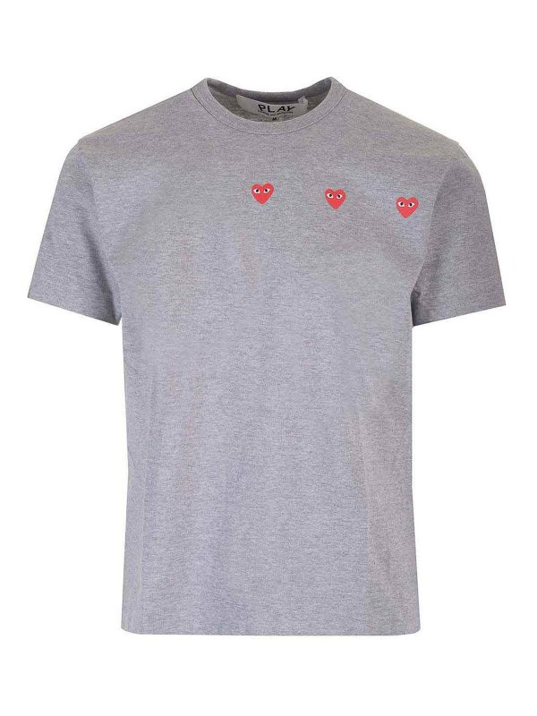 Comme des Garçons Play: Camisetas - Camiseta - Gris