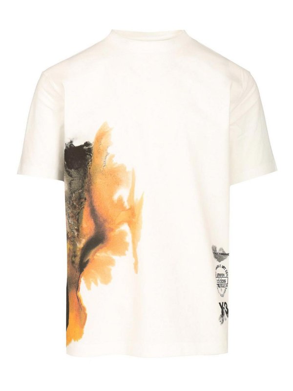 Y-3: t-shirts - Aop Short-Sleeved T-Shirt