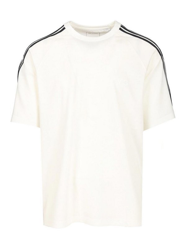 Y-3: t-shirt - T-shirt a 3 strisce