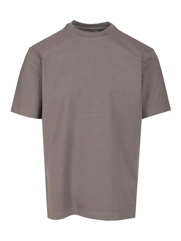Y-3: T-shirts - T-Shirt - Gris