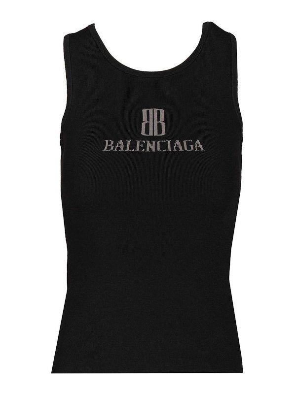 BALENCIAGA: Tops und Tank Tops - Top - Schwarz