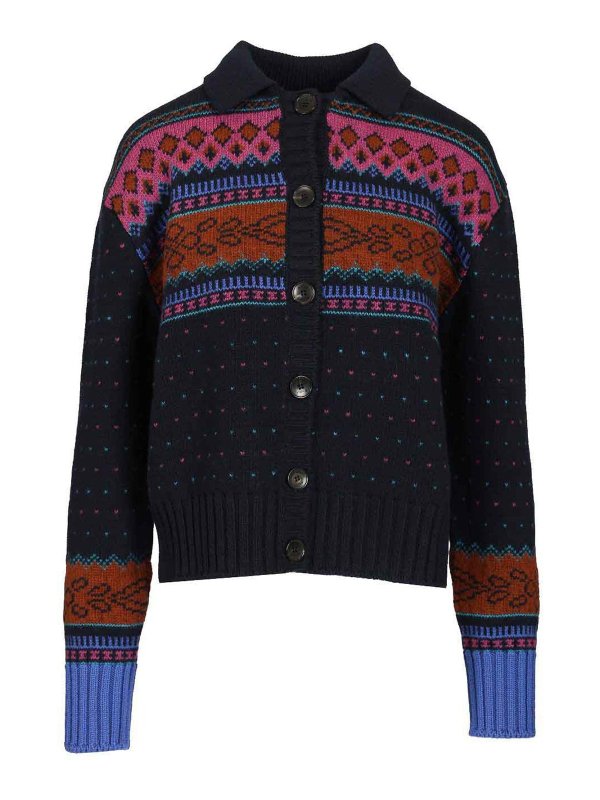 ETRO: Cardigans - Cardigan - Blau