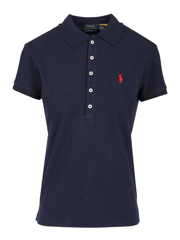 新品 POLO RALPH LAUREN 青色 ポロシャツ S/P Polo Ralph Lauren ポロシャツ - ブルー | 211870236014