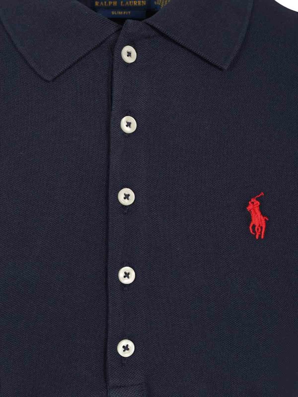 新品 POLO RALPH LAUREN 青色 ポロシャツ S/P Polo Ralph Lauren ポロシャツ - ブルー | 211870236014