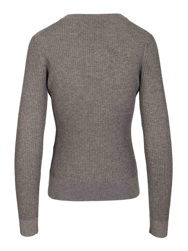 MAX MARA STUDIO: crew necks online - Wool And Silk Sequin Sweater