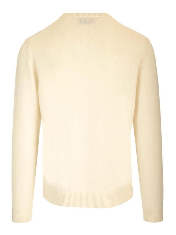 BALLANTYNE: crew necks online - Double Yarn Cashmere Diamond Sweater