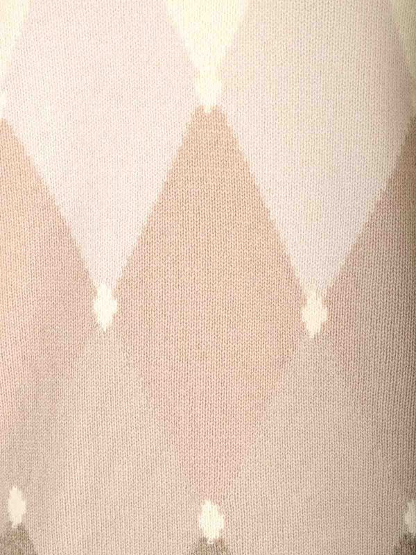 The Best Shops BALLANTYNE: crew necks - Double Yarn Cashmere Diamond Sweater