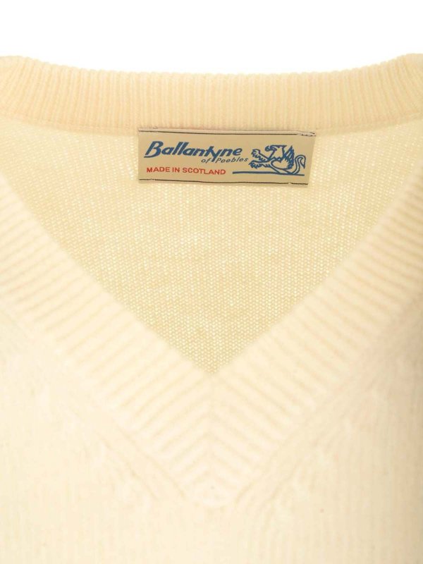 BALLANTYNE buy online Double Yarn Cashmere Diamond Sweater