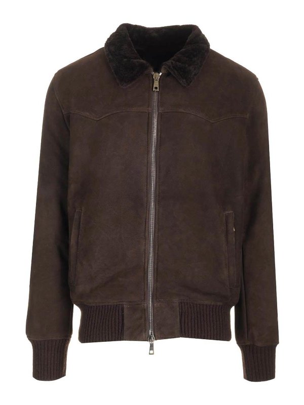 GIORGIO BRATO: casual jackets - Bomber Jacket In Shearling