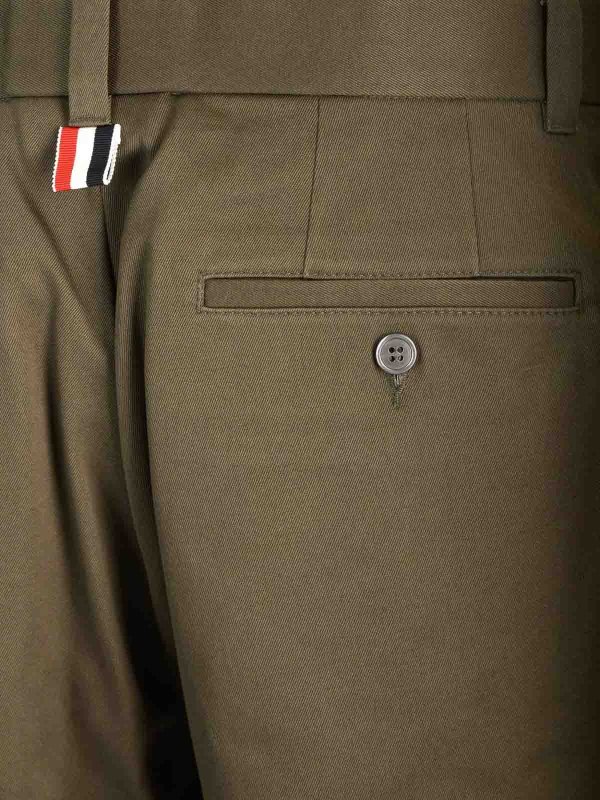 Relaxed Pleated Trousers shop online: THOM BROWNE