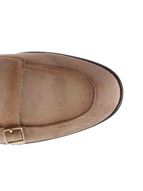 Beige Suede Moccasin shop online: CORVARI