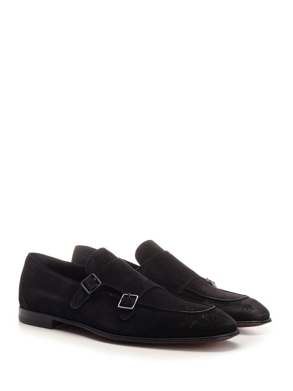 CORVARI: Loafers & Slippers online - Double Buckle Suede Loafer