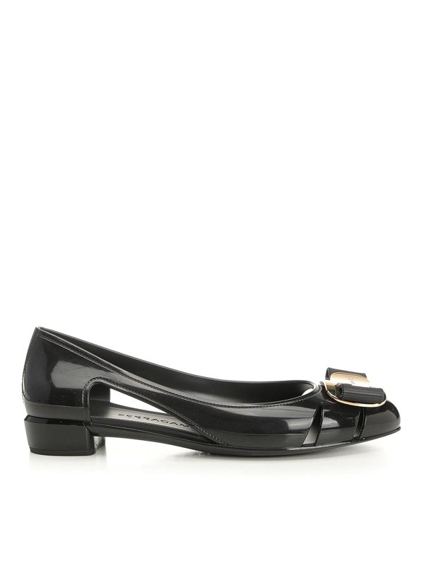 FERRAGAMO: フラットシューズ - フラットシューズ - 黒