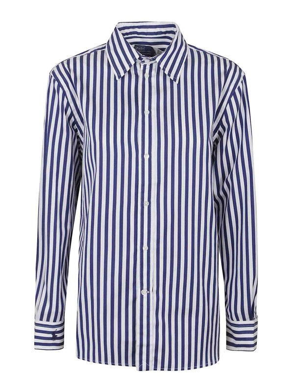 POLO RALPH LAUREN: シャツ - シャツ - ダークブルー