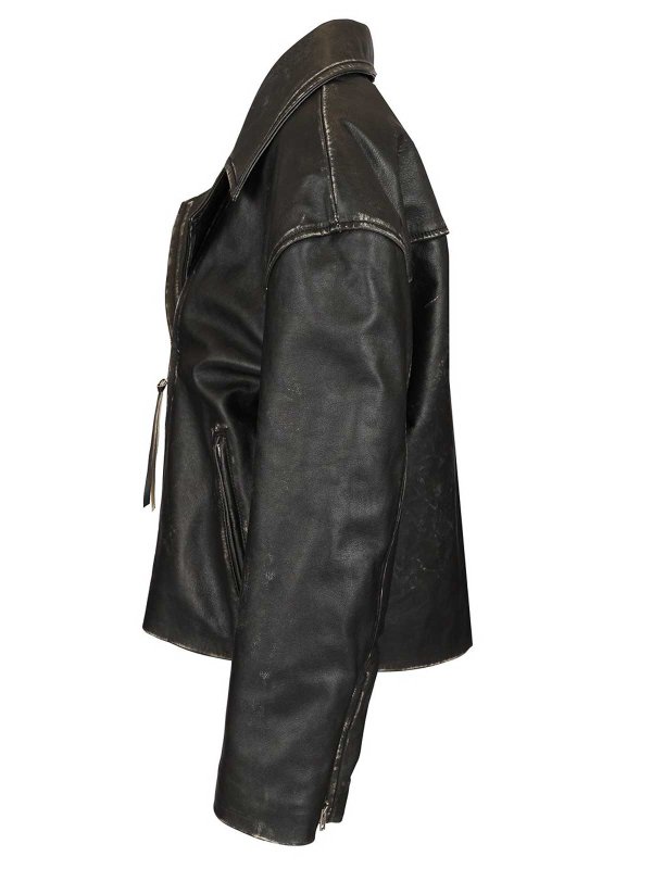 The Best Shops Acne Studios: casual jackets - Double Breasted Leather Jacket