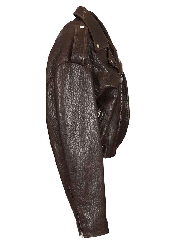 Acne Studios Leather Jacket - Brown - Women | A70192ADM