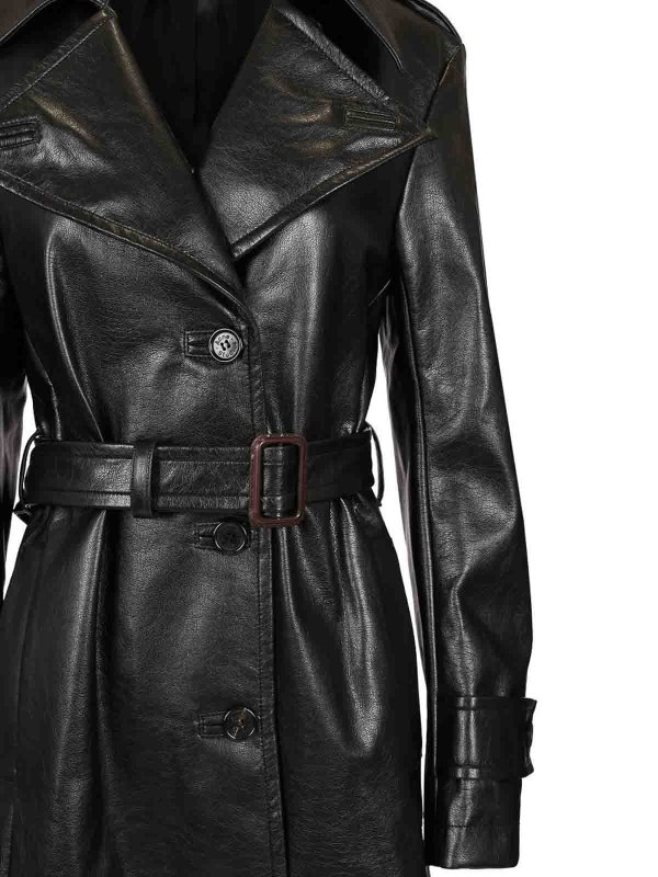 Trench di cuoio lungo shop online: Acne Studios