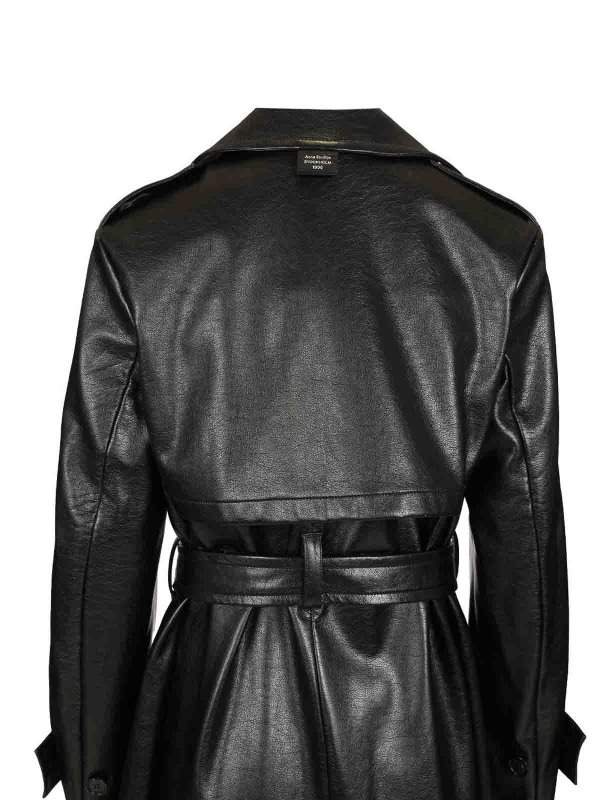 Acne Studios buy online Trench di cuoio lungo
