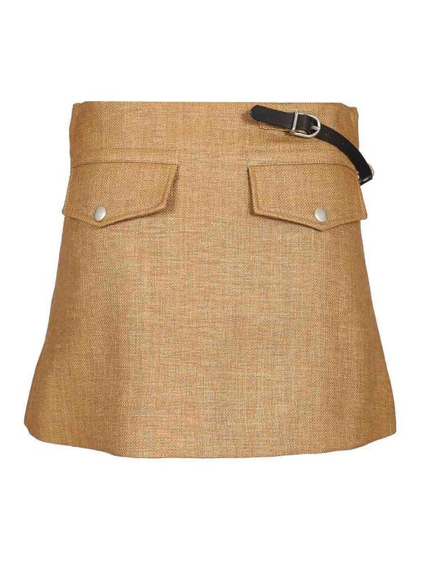 DURAZZI MILANO: Knielange und Midi Röcke online - Midirock - Beige