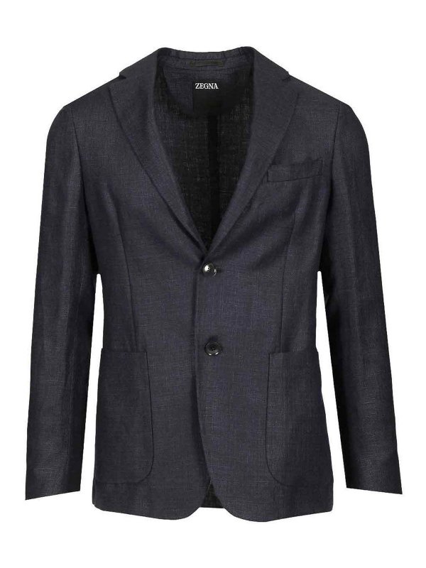 ZEGNA: Chaquetas casual - Chaqueta Casual - Azul