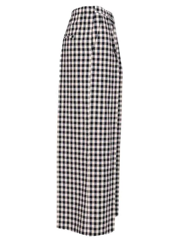 The Best Shops FORTE FORTE: casual trousers - Gingham Wide Leg Pants