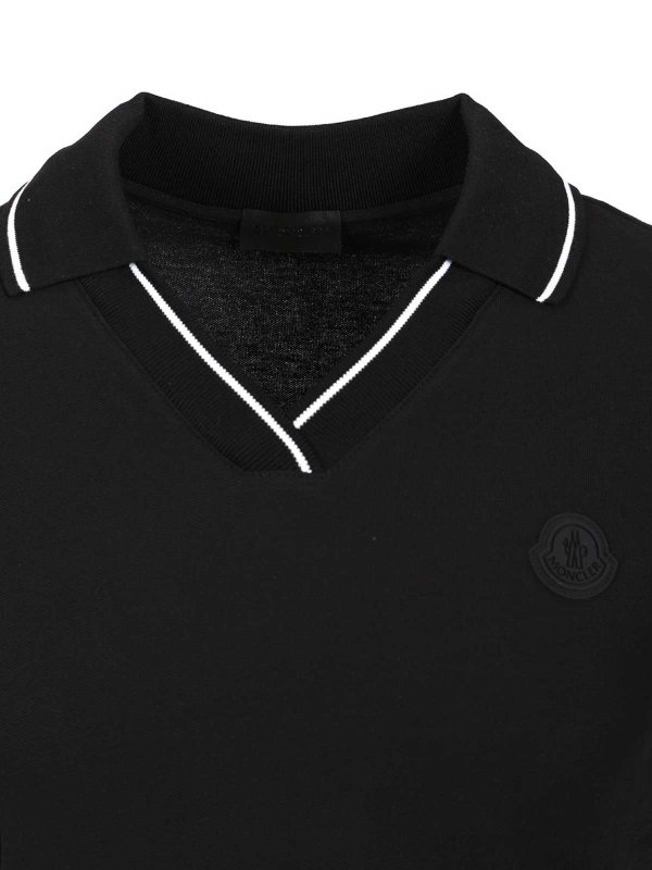 The Best Shops MONCLER: polo shirts - Stretch Piquet Polo Shirt
