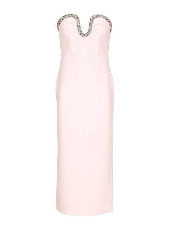 ROLAND MOURET: maxi dresses - Crepe Midi Dress