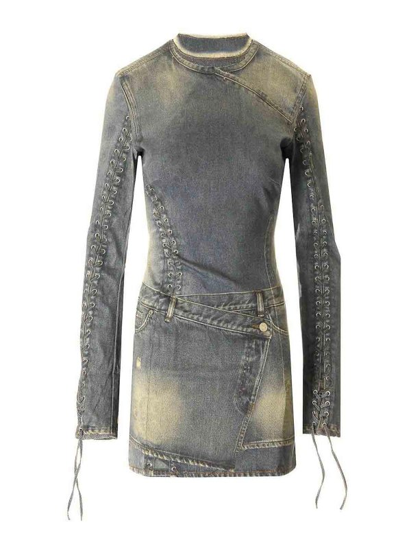 Acne Studios: short dresses - A20648 863-Mid Blue