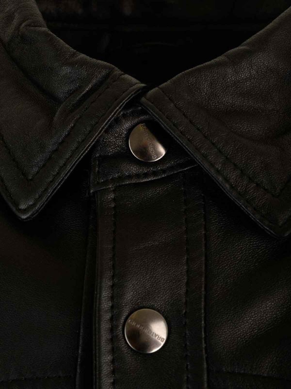 GIORGIO BRATO buy online Black Leather  Shirt