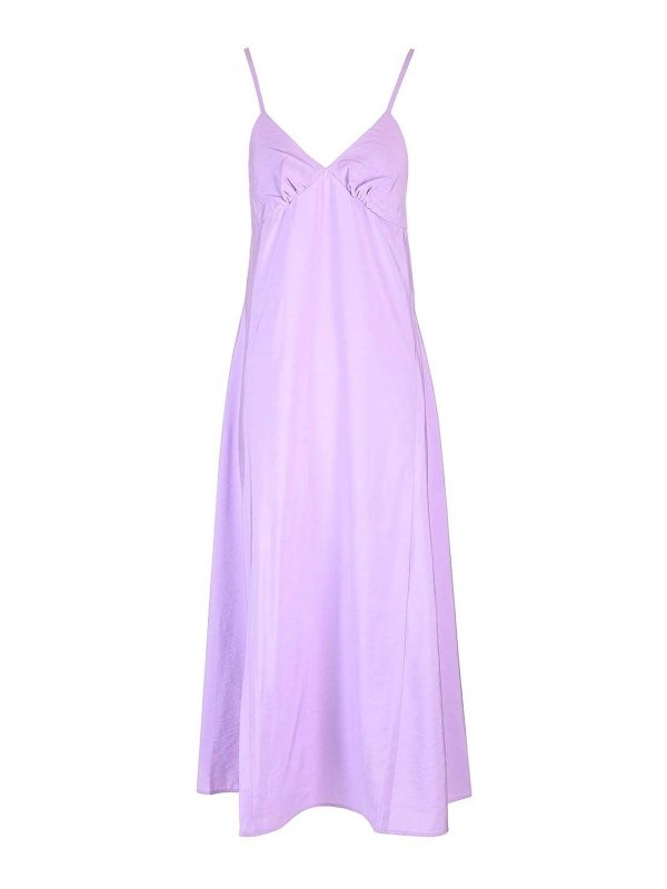MAISON KITSUNÉ: maxi dresses - Lilac Maxi Dress