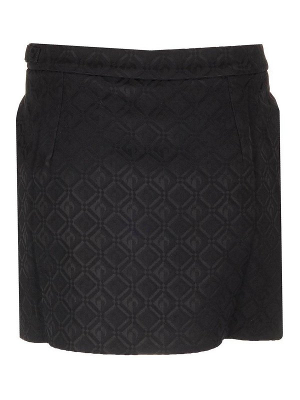 MARINE SERRE: ニーレングススカート＆ミディ丈 online - 膝丈/ミディスカート - 黒