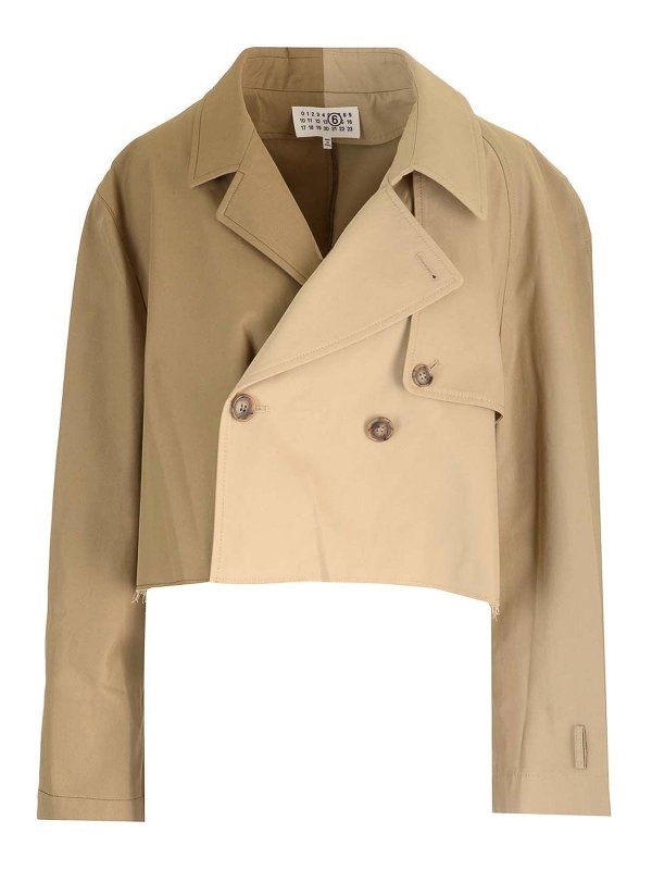 MM6 MAISON MARGIELA: short coats - Cropped Trench Coat