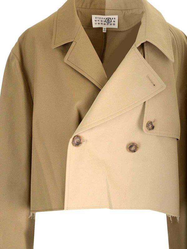 The Best Shops MM6 MAISON MARGIELA: short coats - Cropped Trench Coat