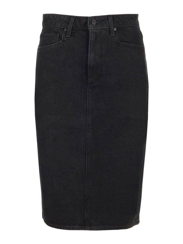 PAIGE: Knee length skirts & Midi - Denim Pencil Skirt