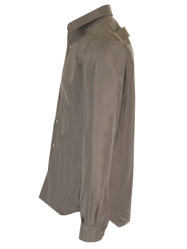 The Best Shops RICK OWENS: shirts - Fogpoket Dove Grey Shirt