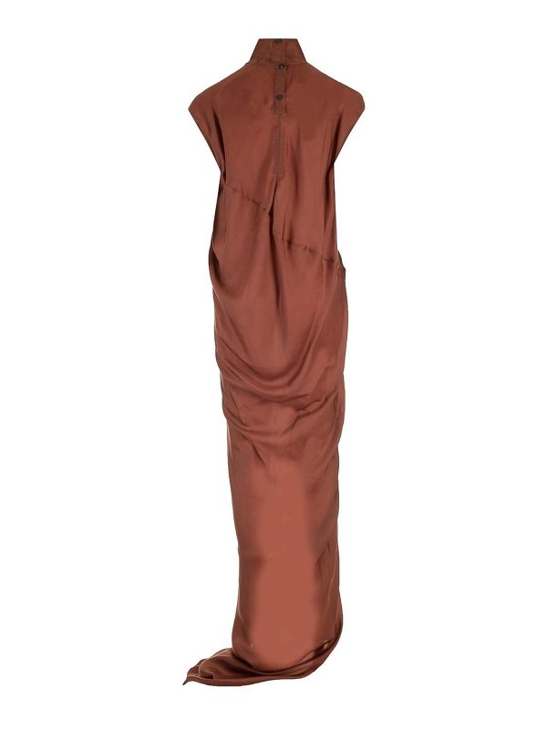 RICK OWENS: maxi dresses online - Long Cupro Dress
